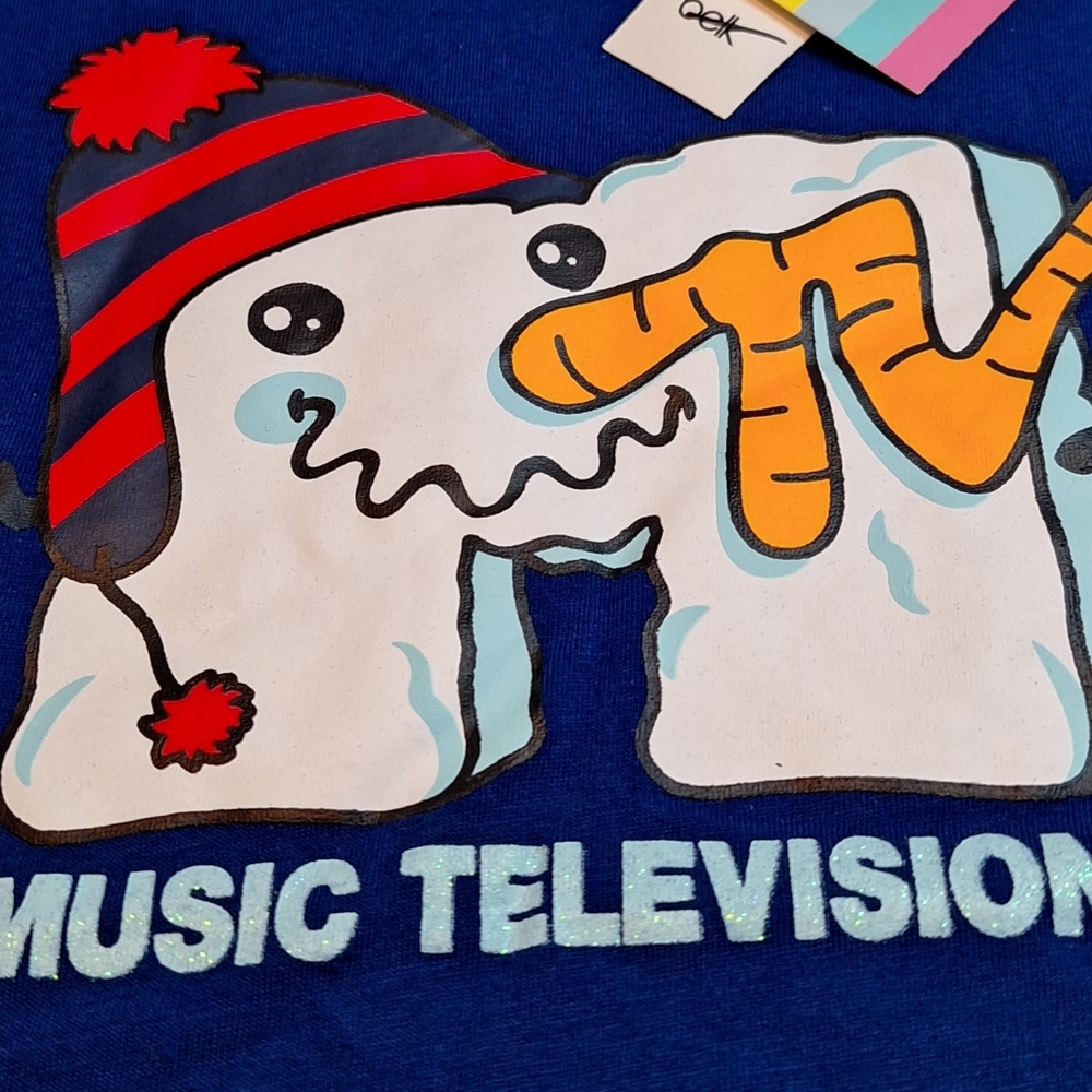 NWT - MTV Snowman Long Sleeve Kids Shirt Cabana By Crown & Ivy Winter Christmas - Picture 8 of 8